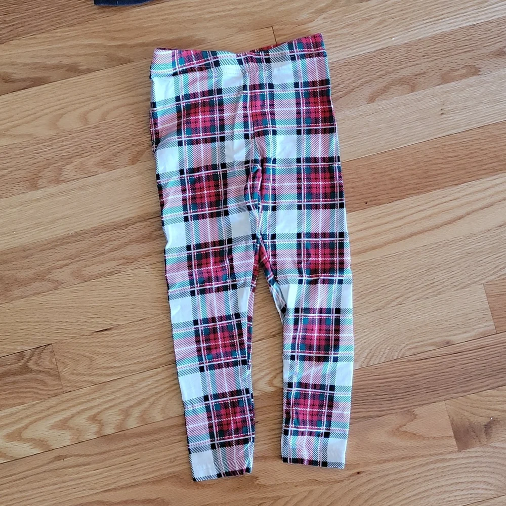 Carter's Girls Holiday Black Tunic Top Plaid Leggings